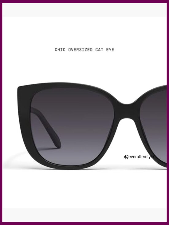 Oversized Cat Eye Sunglasses with UV Protected Lenses main image 4
